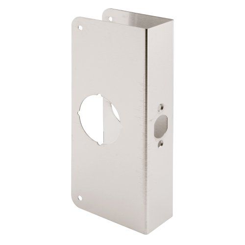 Photo 1 of 1-3/4 in. X 9 in. Thick Solid Brass Lock and Door Reinforcer 2-1/8 in. Single Bore 2-3/8 in. Backset OPEN PACKAGE**