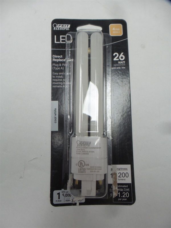 Photo 1 of Feit LED Linears PL GX24Q-3 4-Pin LED Bulb Cool White 26 Watt Equivalence 1 Pk