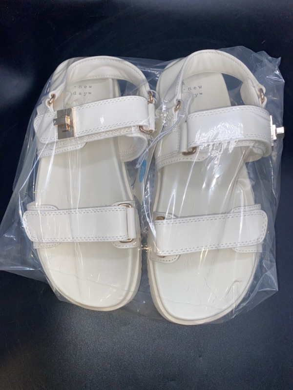 Photo 2 of SIZE 7.5 Women's Jonie Ankle Strap Footbed Sandals - a New Day™ Off-White 