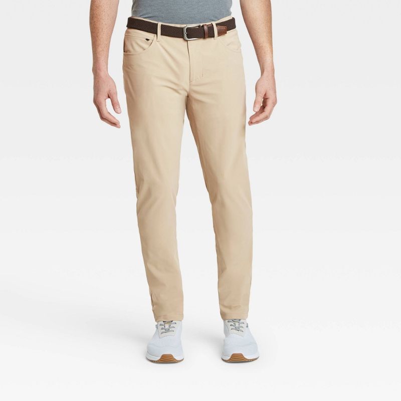 Photo 1 of 38X32 Men's Golf Slim Pants - All in Motion™ Khaki