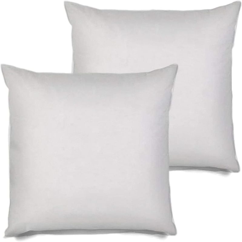 Photo 1 of 2 Pack Pillow Insert 36X36 Hypoallergenic Square Form Sham Stuffer Standard White Polyester Decorative Euro Throw Pillow Inserts for Sofa Bed - Made in USA (Set of 2)