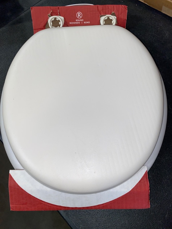 Photo 3 of Mayfair 13EC 000 Soft Cushioned Toilet Seat, 1 Pack Round, White