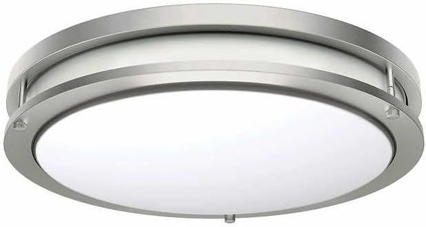 Photo 1 of EEnergetic~Lighting 14"" LED Flush Mount Light Fixture, Silver