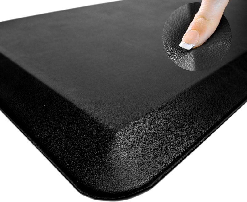 Photo 1 of Sky Solutions Oasis Anti Fatigue Mat - Cushioned 3/4 Inch Comfort Floor Mats for Kitchen, Office & Garage - Padded Pad for Office - Non Slip Foam Cushion for Standing Desk (20" x 32", Black)