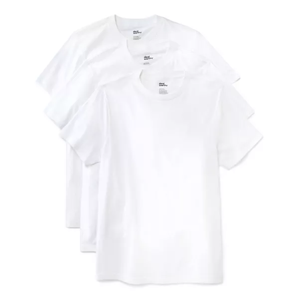 Photo 1 of Size L Men's Slim Fit Crewneck T-Shirt 3pk - Dealworthy™ White