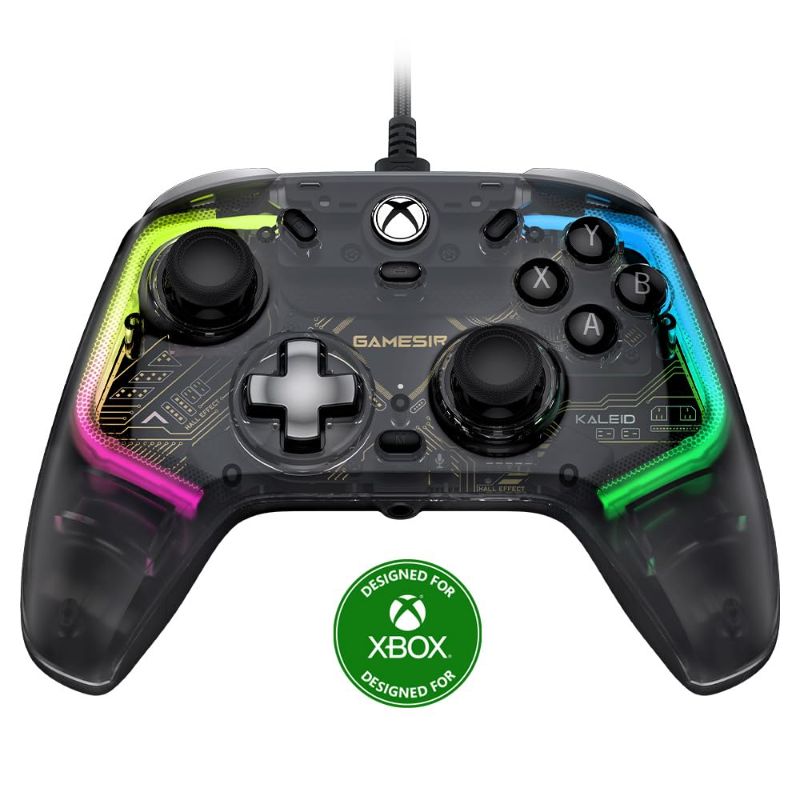 Photo 1 of GameSir Kaleid Wired Controller for Xbox Series X|S, Xbox One,Windows 10/11 & Steam, Plug and Play Gaming Gamepad, Transparent Video Game Controller with Hall Effect Joysticks/Hall Trigger MISSING CHARGER 
