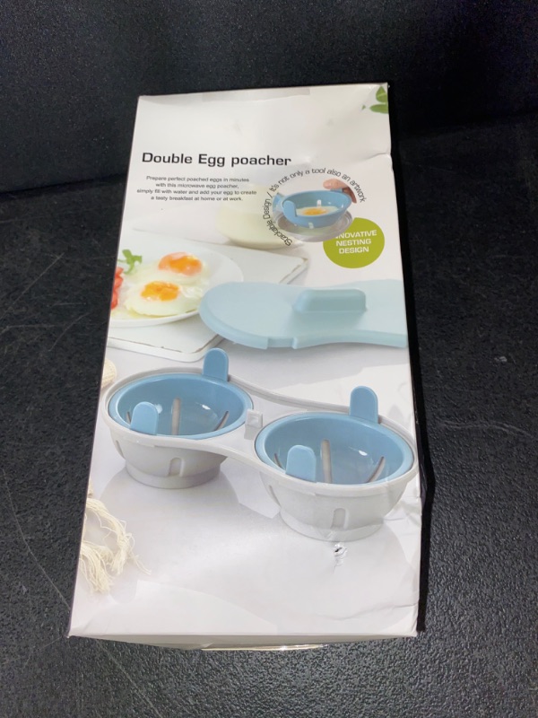 Photo 3 of Egg Poacher Microwavable, Egg Steam with Measure Cup Dishwashable, Egg Maker Poached Egg Steamer Kitchen Gadget MISSING MEASURING CUP**
