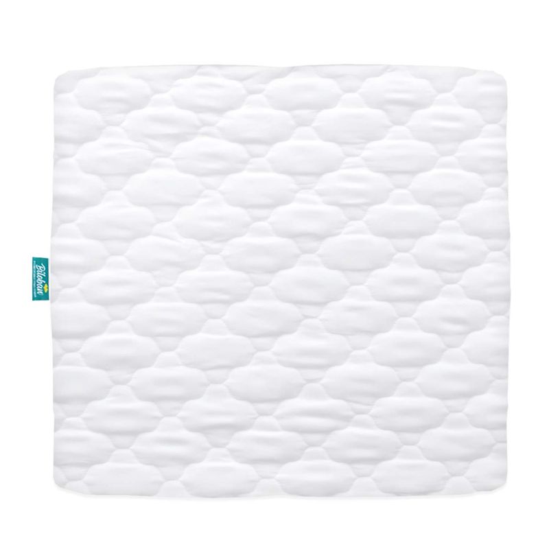 Photo 1 of Playard Mattress Cover -for Square Play Yard, Perfect for New Room2 / TotBloc Portable Playard, Waterproof, Ultra Soft, Fitted Playpen Mattress Cover, White 36X36 
