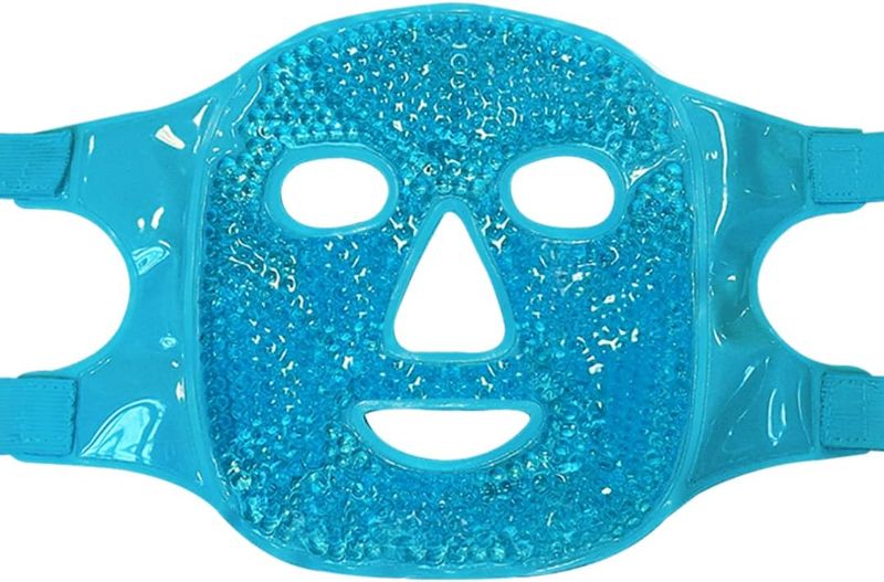 Photo 1 of Perfect Remedy Face Ice Pack, Reusable Hot & Cold Ice Face Mask, Gel Ice Mask for Puffy Eyes and Swelling, Facial Spa Cooling Mask for Women and Men (Blue)
