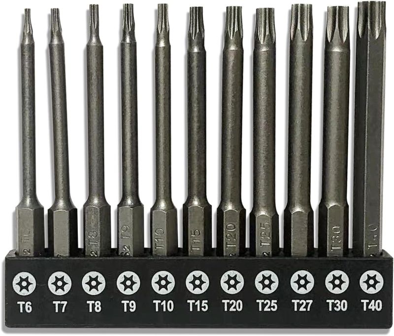 Photo 1 of 11-Piece Shark Vacuum Screwdriver Security Bit Set, S2 Steel Magnetic Security Screwdriver Set 3 Inch Star Driver Bit Set Screwdriver for Shark Vacuum T6-T40 (75mm Length) NEW** 
