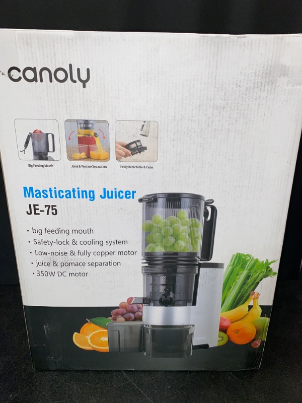 Photo 4 of Cold Press Juicer, 5.3" Extra Large Feed Chute Fit Whole Fruits & Vegetables, 350W Professional Slow Masticating Juicer Machines, Easy to Clean
