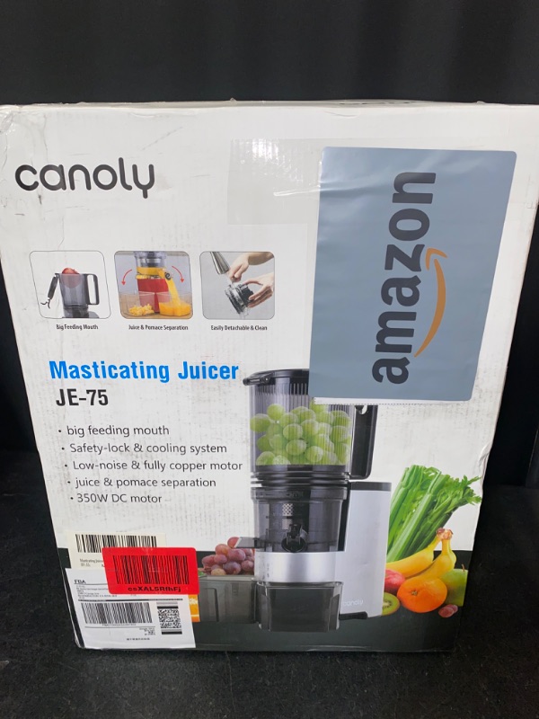 Photo 3 of Cold Press Juicer, 5.3" Extra Large Feed Chute Fit Whole Fruits & Vegetables, 350W Professional Slow Masticating Juicer Machines, Easy to Clean
