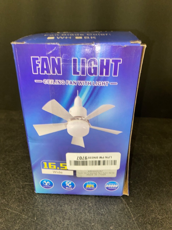 Photo 3 of 2-in-1 Portable Ceiling Fan, Ceiling Fans with Lights, Socket Fan Light, Ceiling Fans with Lights and Remote, Fan Light, Ceiling Fan, Bedroom Ceiling Fans with Lights, Ceiling Fan with Remote. (White)
