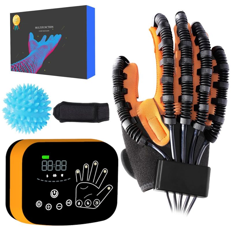 Photo 1 of MZU New Version of Rehabilitation Robot Gloves, Hand Dysfunction Patient Training Device Stroke Hemiplegia, Finger Exerciser Hand Strengthener Finger Orthosis for Relief Cramps
