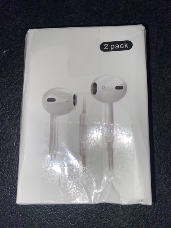 Photo 3 of 2 Pack Wired iPhone Earbuds/Wired Headphones with 3.5mm Wired Earphones[MFi Certified] with Microphone Volume Control Compatible for iPhone,iPad,iPod,Computer,MP3/4,Android Most 3.5mm Audio Devices
