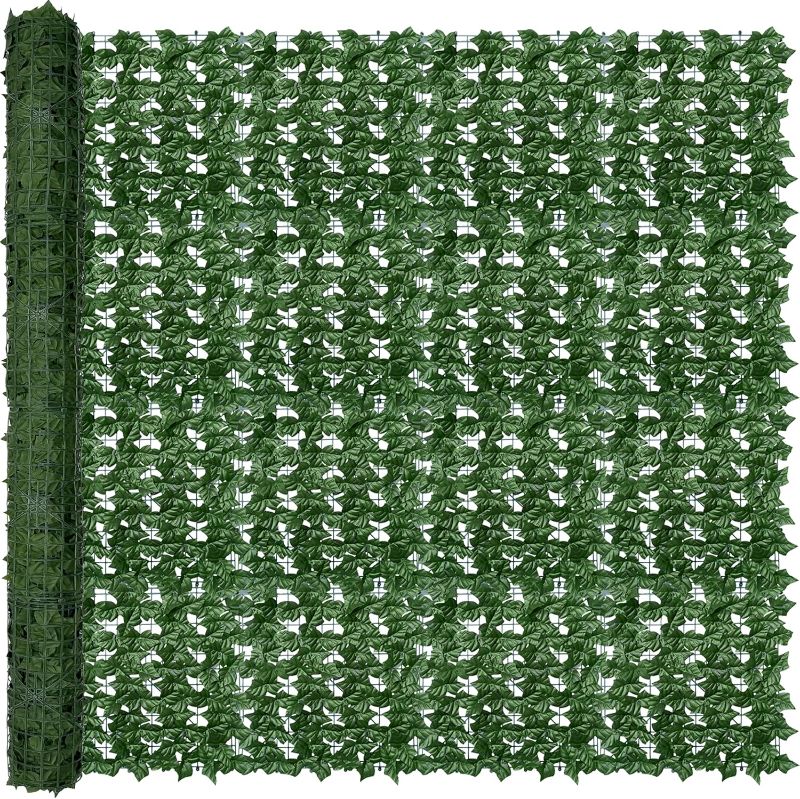 Photo 1 of Artificial Ivy Privacy Fence Wall Screen,80X120 in UV-Anti Faux Greenery Backdrop Ivy Vine Leaf Hedges Fence Panels for Patio, Balcony, Garden, Backyard Indoor Outdoor Green Wall Decor
