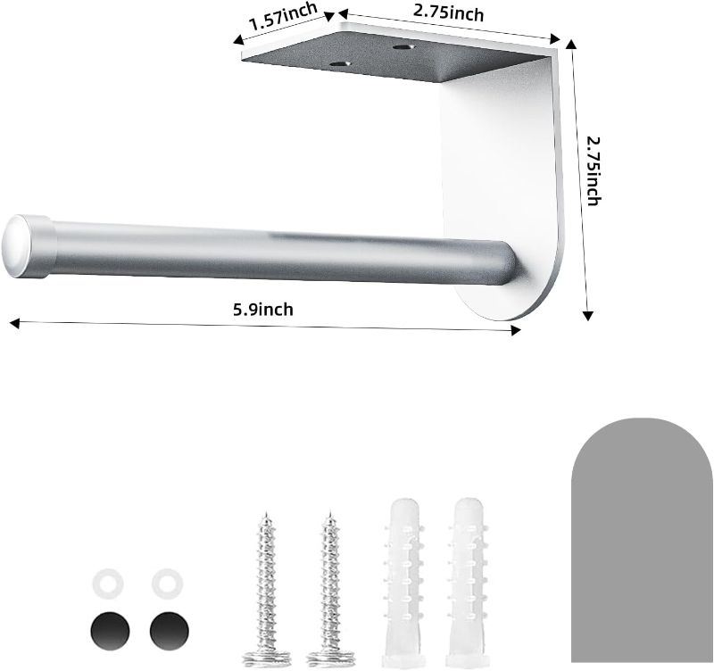 Photo 3 of 3 Pack Stainless Steel Toilet Paper Wall Mounts Self Adhere To Wall Or Be Drilled In Multi Use