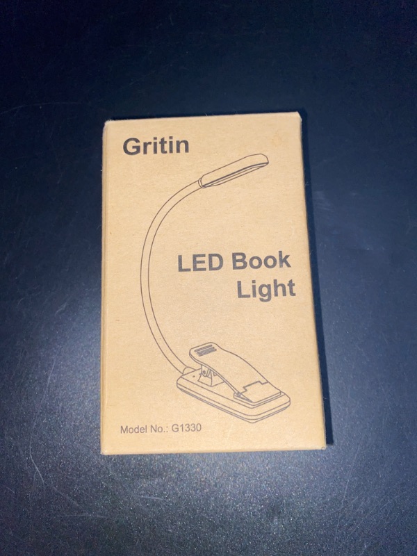 Photo 3 of Gritin 9 LED Rechargeable Book Light for Reading in Bed - Eye Caring 3 Color Temperatures,Stepless Dimming Brightness,80 Hrs Runtime Small Lightweight Clip On Book Reading Light for Studying
