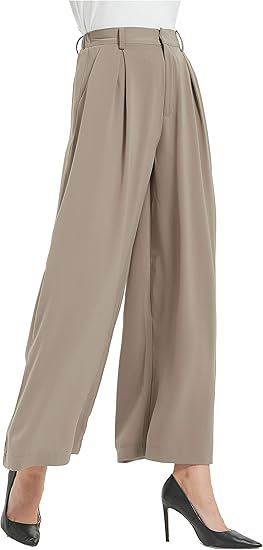 Photo 1 of (XS) Tronjori Women High Waist Casual Wide Leg Long Palazzo Pants Trousers Regular 