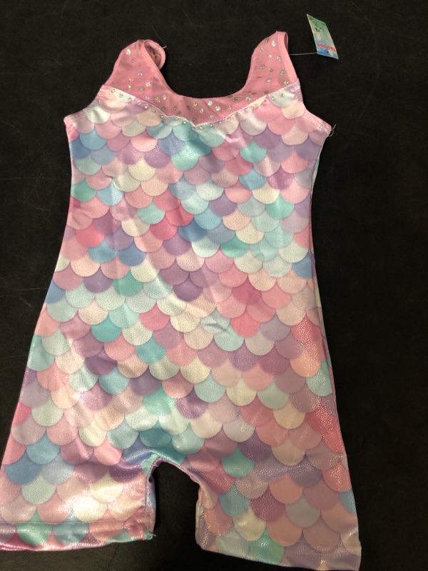 Photo 2 of 2T Leotards for Girls Gymnastics Toddler Dance Biketards Mermaid Unicorn Athletic Dance Wear Shiny Rainbow 