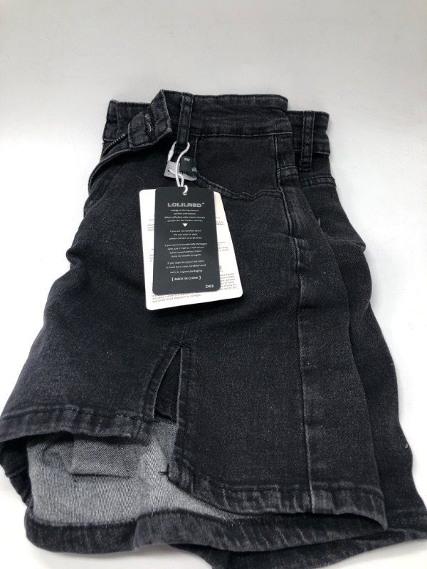 Photo 1 of (M) Women's Denim Mini Skort High Waisted Stretch Casual Jean Skirt Shorts 5 Pockets