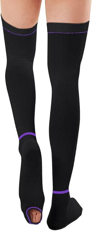 Photo 1 of M/L Stockings Thigh High Knee High for Women Men, 15-20 mmHg Compression TED Hose with Inspect Toe Hole