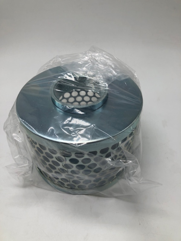 Photo 2 of 2" Round Hole Suction Strainer Filter for Pumps, Steel Plated Thread Size 2 Inch, Reduces Solids Entering Pump