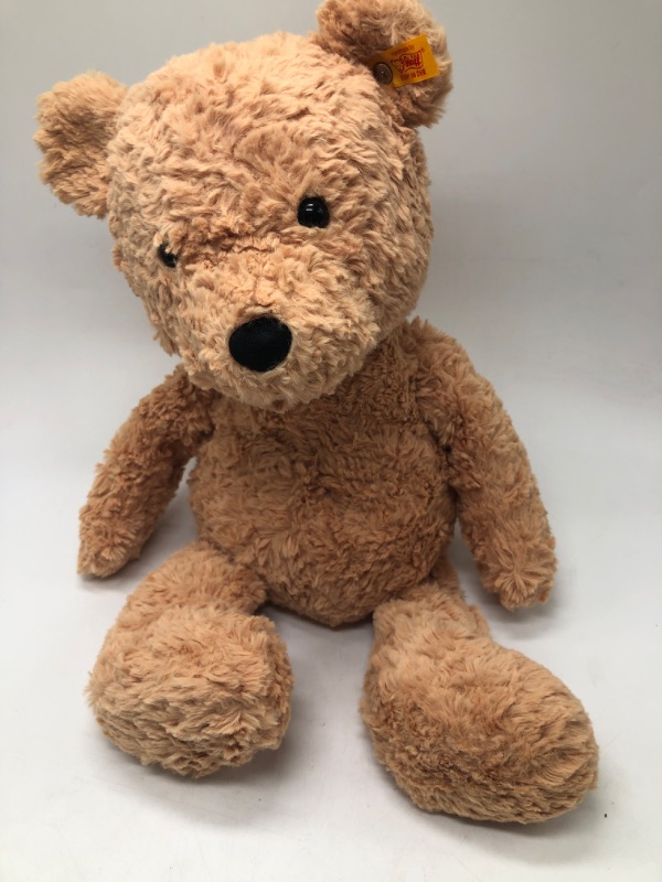 Photo 2 of Steiff Jimmy Teddy Bear, Premium Teddy Bear Stuffed Animal, Teddy Bear Toys, Stuffed Teddy Bear, Teddy Bear Plush, Plushy Toy for Girls Boys and Kids, Soft Cuddly Friends (Light Brown, 16")