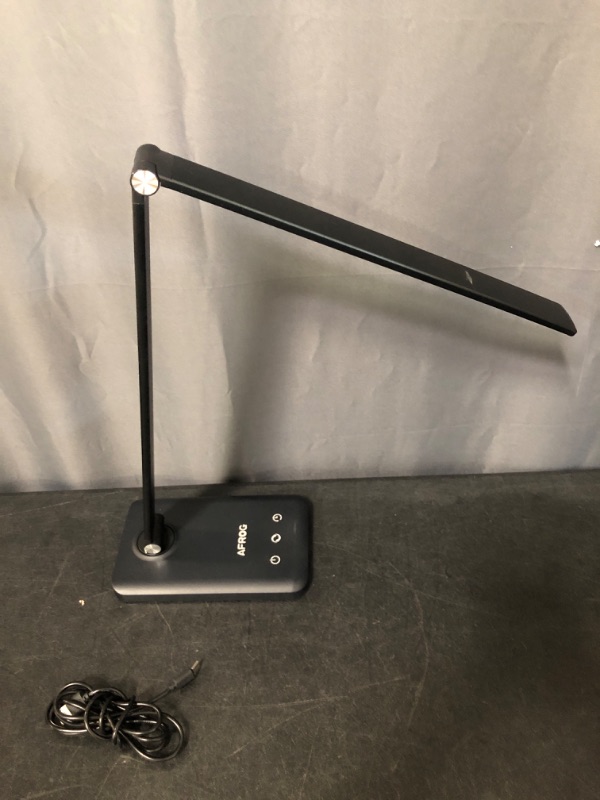 Photo 2 of AFROG Multifunctional LED Desk Lamp with USB Charging Port, 5 Lighting Modes,5 Brightness Levels, Sensitive Control, 30/60 min Auto Timer, Eye-Caring Office Lamp?8W?5000K