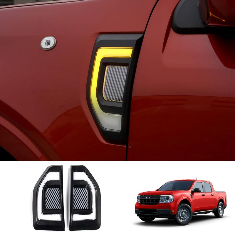 Photo 1 of Mabett Side Marker Lights for Ford Maverick 2024 2023 2022, LED Lamps with Fuse & Wiring Harness Fit Maverick Accessories (2Pcs)