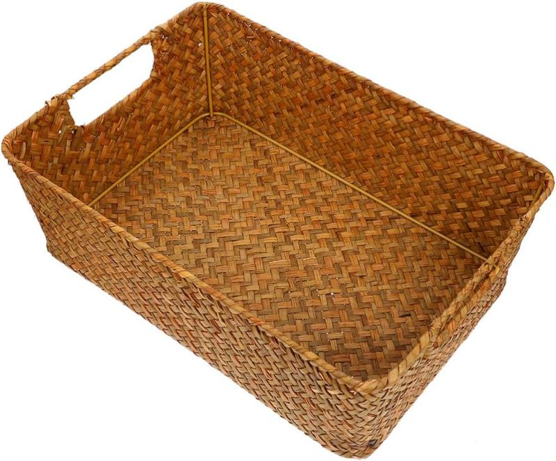 Photo 1 of Cabilock Straw Bread Basket Cajas Straw Basket Vegetable Storage Basket