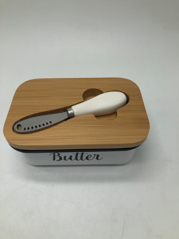 Photo 2 of Butter Dish with Lid and Butter Curler Knife for Countertop