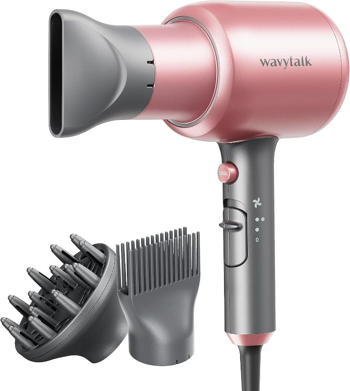 Photo 1 of Wavytalk Professional Ionic Hair Dryer Blow Dryer with Diffuser and Concentrator for Curly Hair