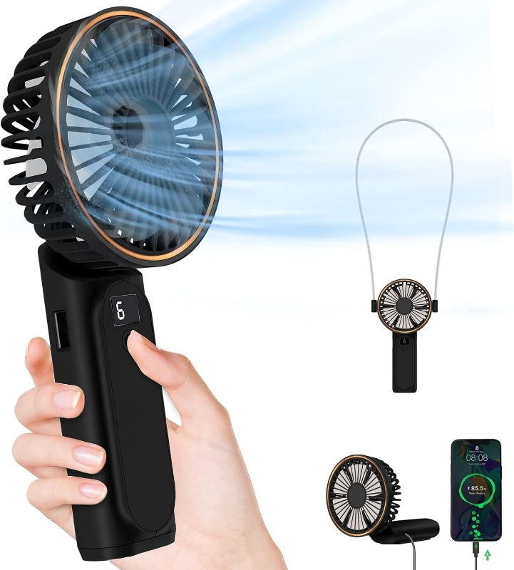 Photo 1 of Portable Handheld Fan, Portable Fan Rechargeable***BLACK***