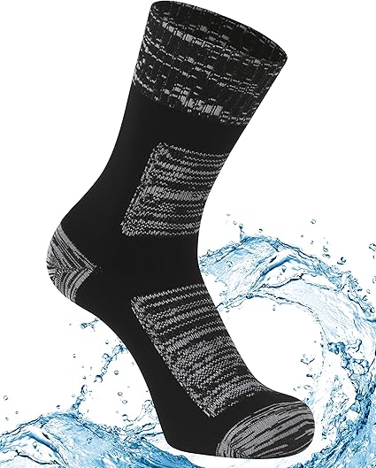 Photo 1 of Medium Waterproof Breathable Socks, Unisex Cushioned Outdoor Sports Hiking Wading Trail Runing Skiing Crew Socks