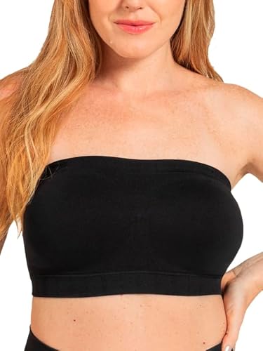 Photo 1 of (4XL) Truekind Bra, Wireless Strapless Bra, Bandeau Bra, Strapless Bras for Women