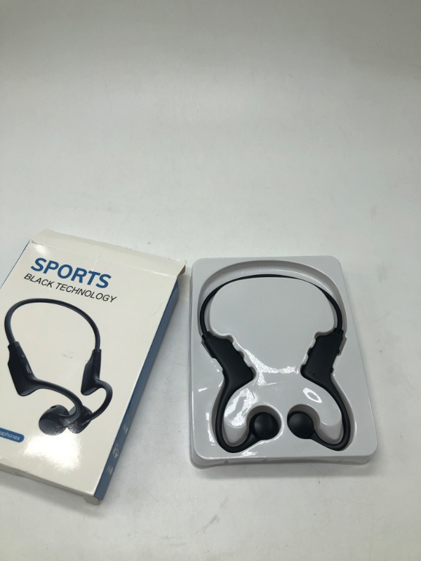 Photo 2 of Bone Conduction Headphones, Sports Headphones Wireless Bluetooth 5.3 with Mic***BLACK***