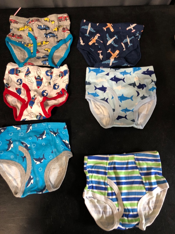 Photo 2 of  ***SIZE 3*** Baby Soft Cotton Underwear Little Boys Dinosaur Briefs Toddler Shark Undies Children Truck Panties(Pack of 6)