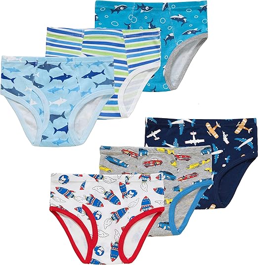 Photo 1 of  ***SIZE 3*** Baby Soft Cotton Underwear Little Boys Dinosaur Briefs Toddler Shark Undies Children Truck Panties(Pack of 6)