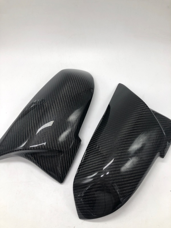 Photo 2 of Carbon Fiber Mirror Caps Covers Fits for BMW F30 F20 F22 F23 F31 F32 F33 F36 F87 M2 X1 E84 Side Door Rearview Mirror Cap Trim Accessories Direct Replacement