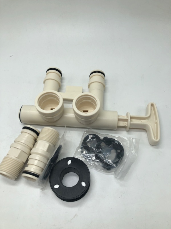 Photo 2 of 7345388 - Water Softener Bypass Valve Assembly Kit with (2) Adapters, (4) Clips, and (4) O-rings