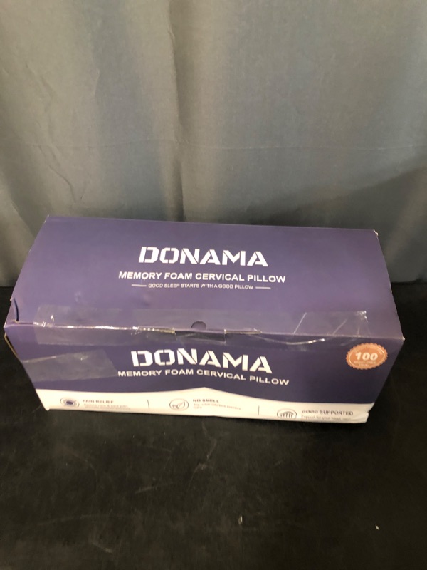 Photo 3 of DONAMA Cervical Pillow for Neck and Shoulder,Contour Memory Foam Pillow,Ergonomic Neck Support Pillow for Side Back Stomach Sleepers with Pillowcase