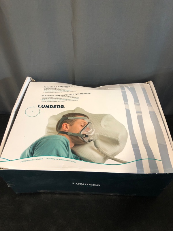 Photo 3 of Lunderg CPAP Pillow for Side Sleepers - Includes 2 Pillowcases - Adjustable Memory Foam Pillow for Sleeping on Your Side, Back & Stomach - Reduce Air Leaks & Mask Pressure for a Better Sleep