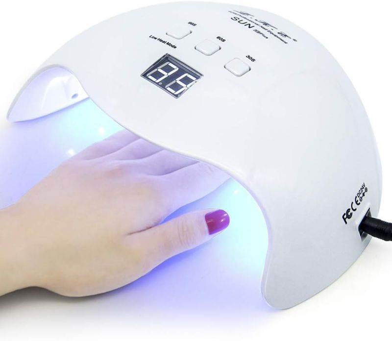 Photo 1 of Gel UV LED Nail Polish Lamp, LKE Nail Dryer 40W LED Light with 3 Timers Professional for Nail Art Tools Accessories White