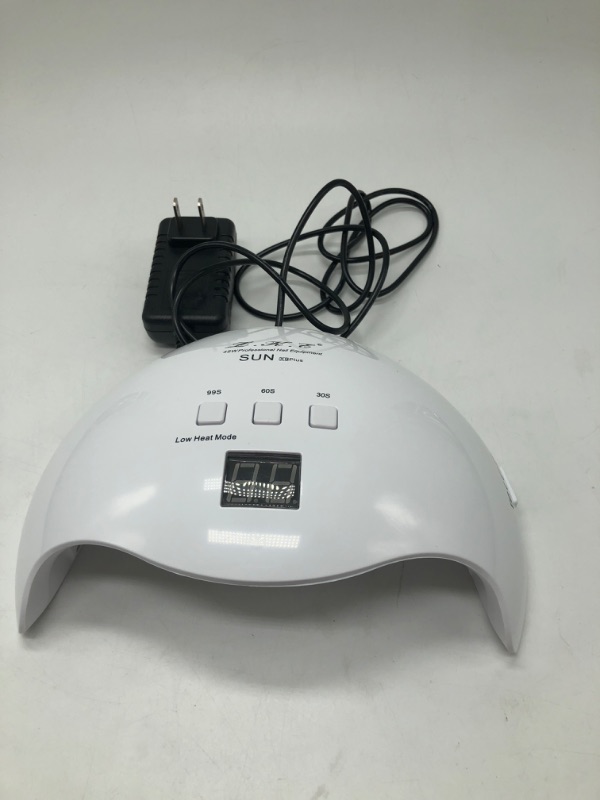 Photo 2 of Gel UV LED Nail Polish Lamp, LKE Nail Dryer 40W LED Light with 3 Timers Professional for Nail Art Tools Accessories White