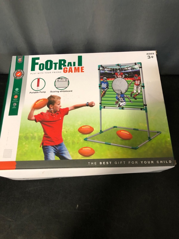 Photo 3 of Football Toss Target Games with Stand, Throwing Target Game, Throwing Sport Toy for Kids, Football Toys Passing Targets with 4 Inflatable Footballs, American Football Game, Outdoor Fun for age 3-6