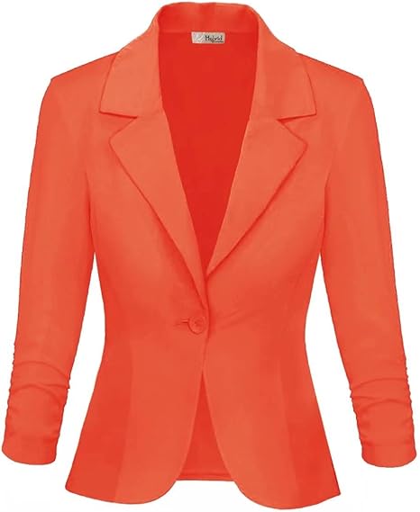 Photo 1 of 3X Hybrid & Company Women's Lightweight Casual Work Office Stretch Ponte Cardigan Blazer Jacket