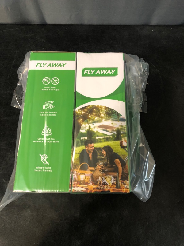 Photo 3 of Fly Away - 2 Pack Fly Fans for Tables, Indoor or Outdoor Use, Ideal for Restaurants, BBQs, Events. Deter Flies, Wasps, Bees, Moscas, and Bugs. Battery Operated with Tabletop and Hanging Hook Option.