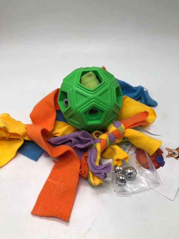 Photo 2 of Dog Puzzle Toys Snuffle Ball Encourages Natural Foraging Skills,Slow Food Training to Relieve Boredom and Stimulating,Cloth Strip with Hidden Food Interactive Dog Toys for Small Medium Dogs