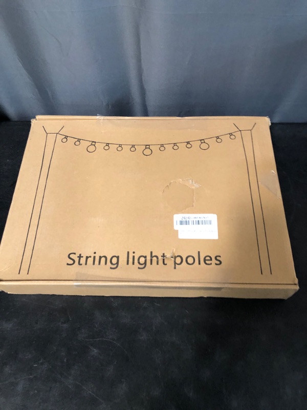 Photo 3 of  2 Pack 9.8FT Ft Light Poles for Outside String Lights,Outdoor Light Poles with Fork